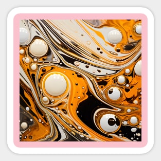 Golden Swirls Abstract Elegance Sticker